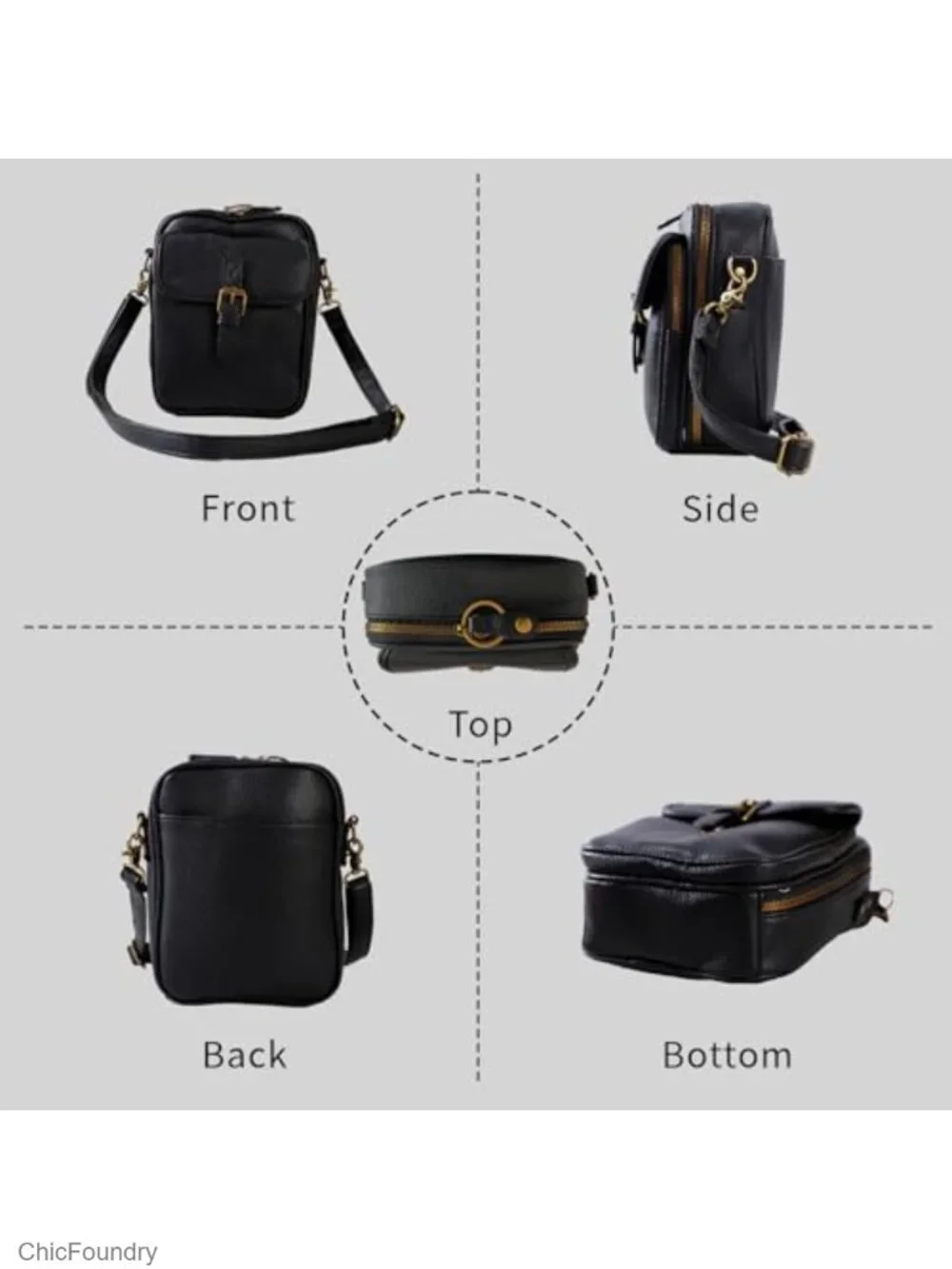 Large Capacity Faux Leather Anti-Theft Crossbody Bag
